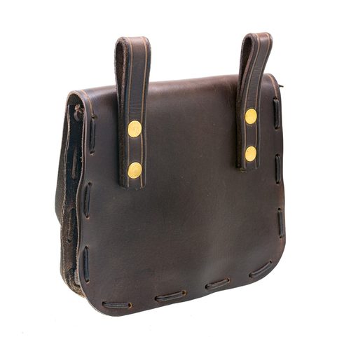 SACOCHE DE CEINTURE, CUIR, BRUN