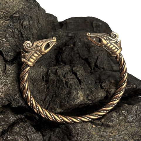 DREKI, WIKINGERDRACHE, ARMBAND, BRONZE