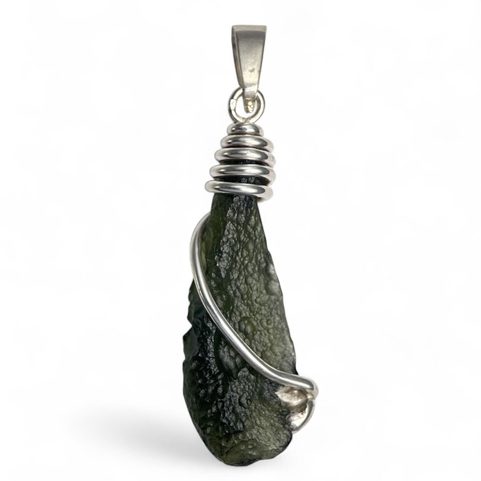 VIRGO, NECKLACE - MOLDAVITE, SILVER 925/1000