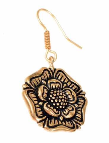 ROSE MÉDIÉVALE, BOUCLES D'OREILLES, BRONZE