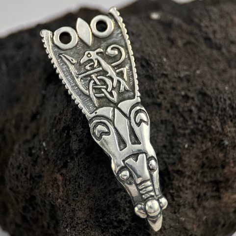 SILVER VIKING CLOAK HOOK, ENGLAND - 1 PIECE