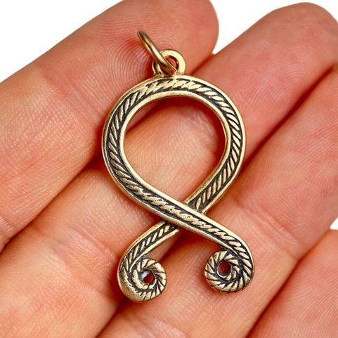 TROLL CROSS, ODAL RUNE, PENDANT, BRONZE