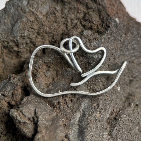 FOX, SILVER PENDANT