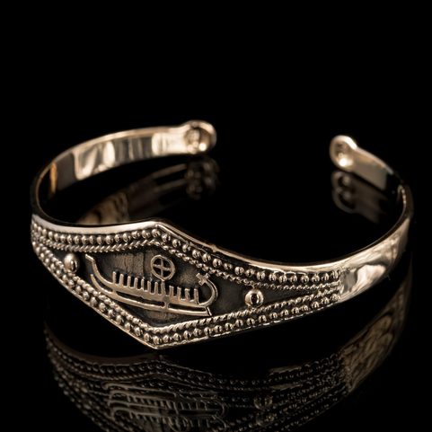 VIKING SHIP, BRONZE BRACELET