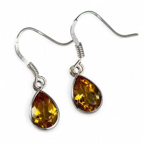 RUTH, SILVER EARRINGS, CITRINE, AG 925/1000
