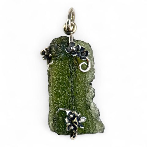 KVETA, PENDANT - MOLDAVITE, SILVER 925/1000