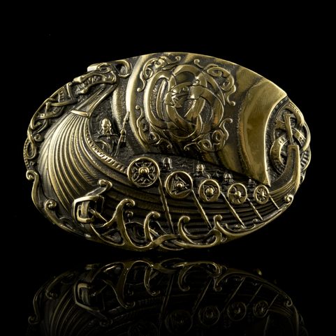 DRAKKAR, BELT BUCKLE, BRASS