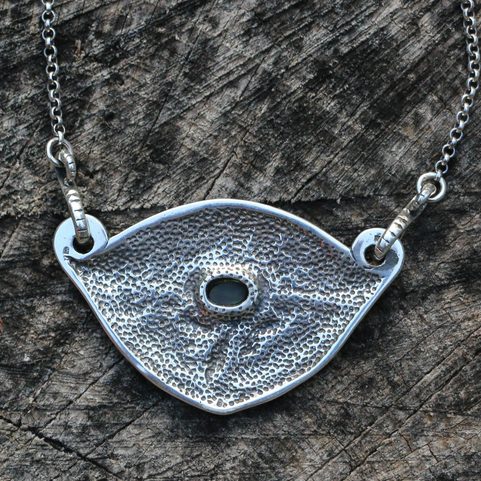 SPRING OF THE MOLDAU - MOLDAVITE, SILVER NECKLACE
