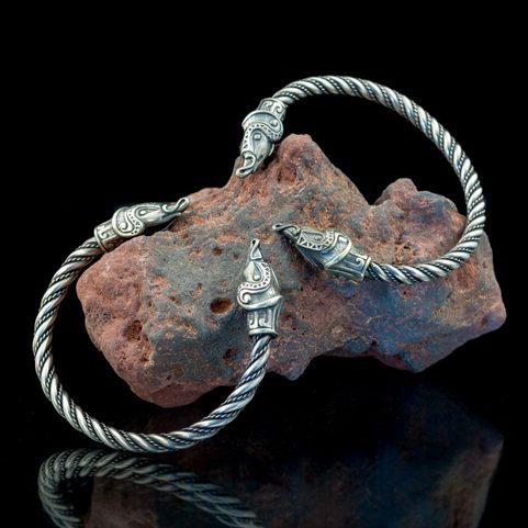 MIDGARDSORMR, VIKING BRACELET, SILVER