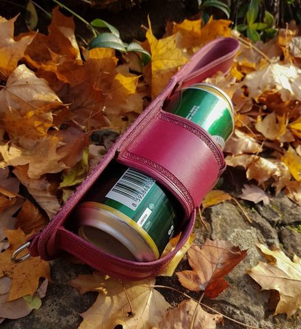MJÖLNIR, LEATHER BEER HOLSTER KOOZIE