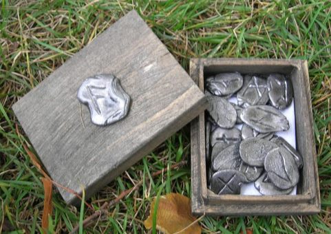 VIKING RUNES AND WOODEN BOX