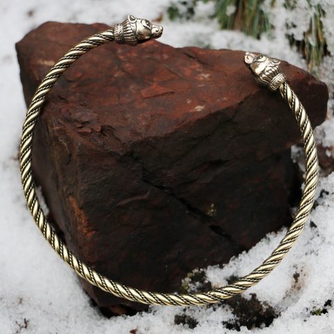BERSERKER BEAR BRASS ARM RING