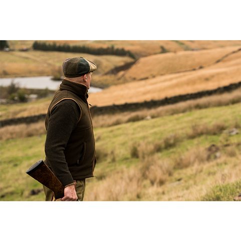 WOOL BLEND BAKER BOY HAT TWEED GREEN