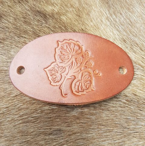 LINDEN, LEATHER HAIR CLIP, BROWN