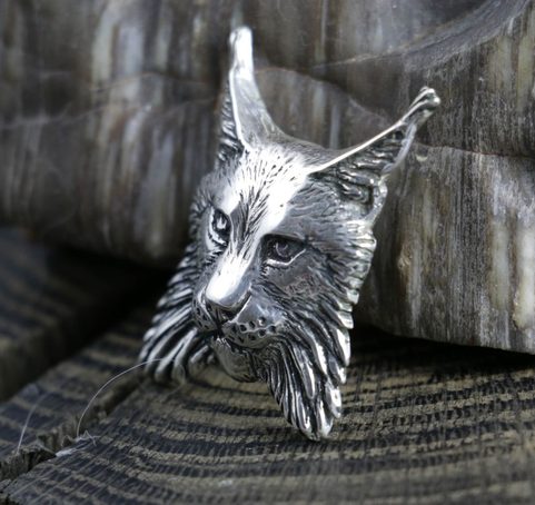 LYNX, PENDANT, STERLING SILVER