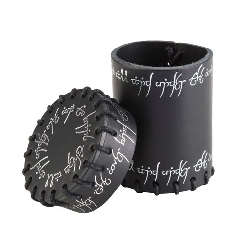 LEATHER CUP FOR DICE, ELVEN SCRIPT