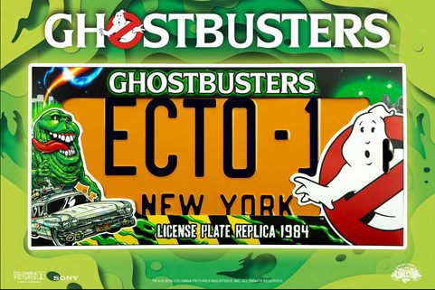 GHOSTBUSTERS REPLICA 1/1 ECTO-1 LICENSE PLATE