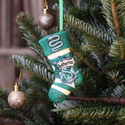 HARRY POTTER SLYTHERIN STOCKING HANGING ORNAMENT