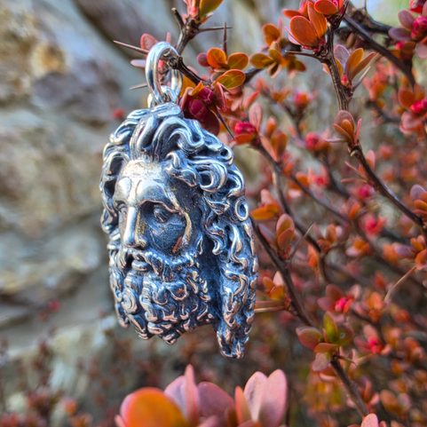 GREEK GOD ZEUS, PENDANT SILVER 925