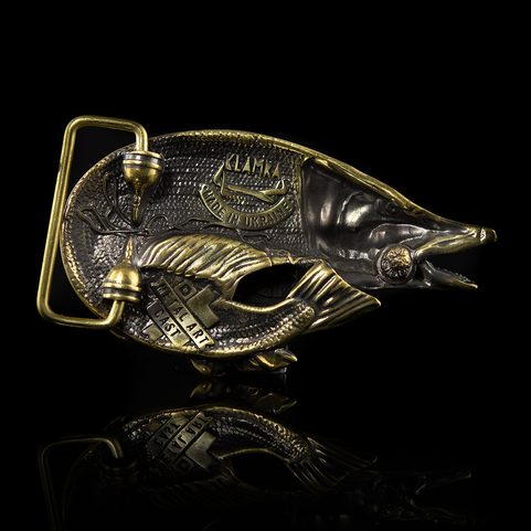 PIKE, BELT BUCKLE, BRASS