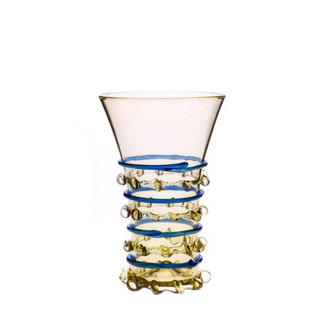 VERRE À DÉCOR BLEU, 13ÈME SIÈCLE