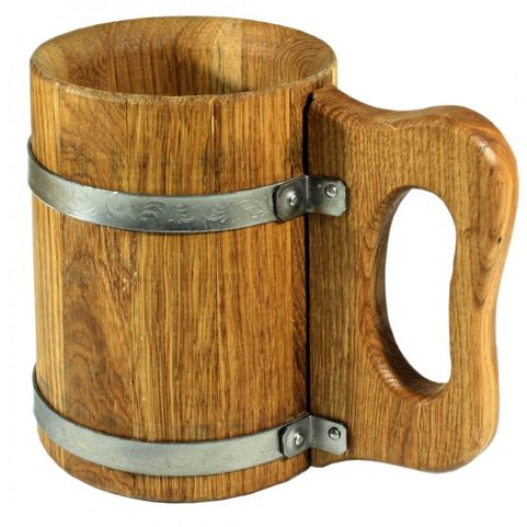 OAK SET OF 4 CUPS 0.5 L AND TRAY
