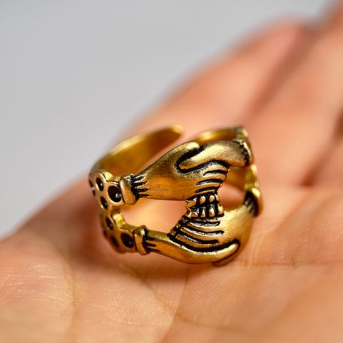 BAGUE DE FIANÇAILLES MÉDIÉVALE XV : SIÈCLE, BRONZE