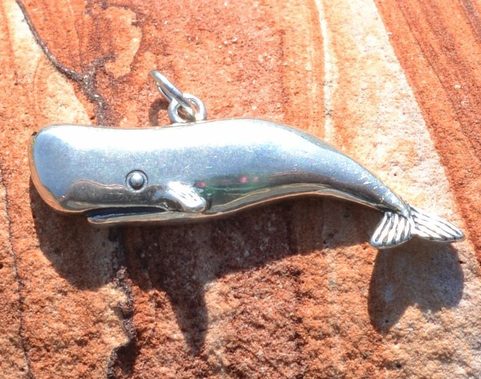 SPERM WHALE, SILVER PENDANT, AG 925