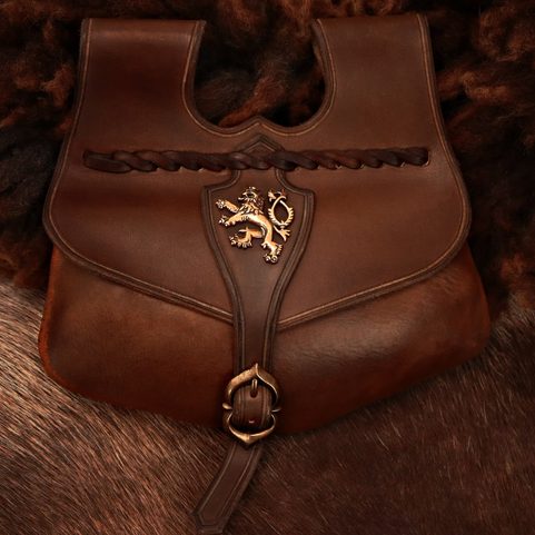 LION BOHEMIA, MEDIEVAL POUCH 14TH CENTURY