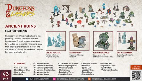 DUNGEONS & LASERS: ANCIENT RUINS SCATTER TERRAIN