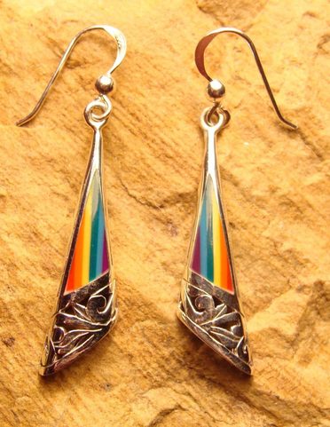 RAINBOW EARRINGS, SILVER 925