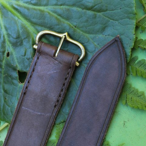 MEDIEVAL BELT, BROWN LEATHER