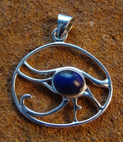 SILVER HORUS EYE, AG 925, LAPIS LAZULI