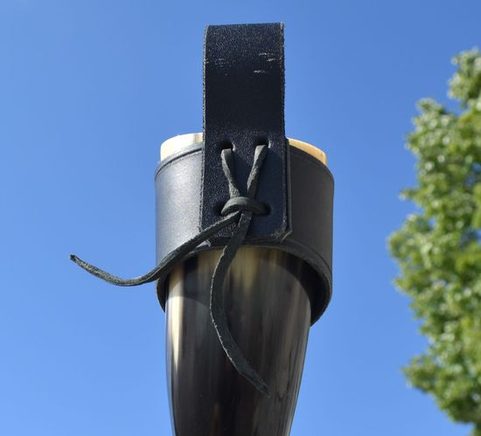 THOR'S HAMMER, LEATHER HORN HOLDER