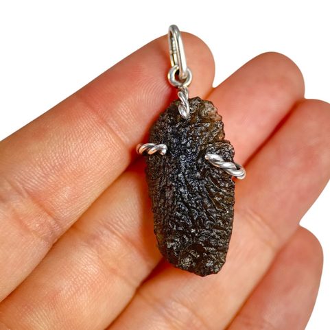OBSCURA, PENDANT - MOLDAVITE, SILVER 925/1000