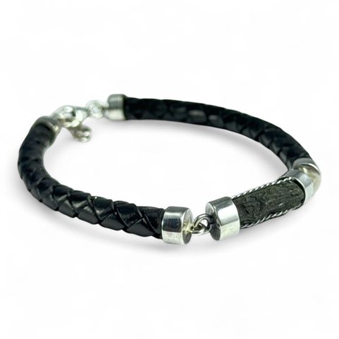 MOLDAU ARMBAND, MOLDAVIT UND SILBER AG 925/1000