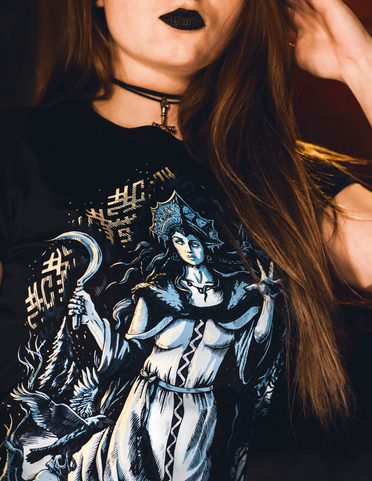 MORANA, GODDESS OF DEATH, COLORED WOMEN'S T-SHIRT