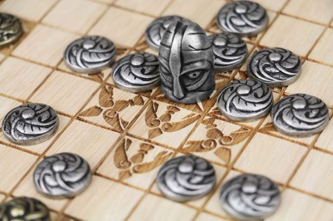 HNEFATAFL - PLAYING STONES 37X, VIKING TAFL CHESS