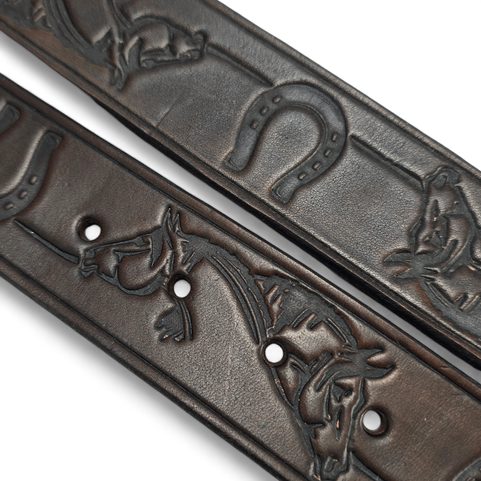 WESTERN, LEATHER BELT, HORSES