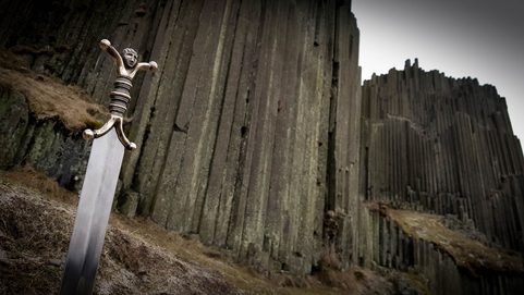 FIONN, FORGED CELTIC CHIEFTAIN SWORD