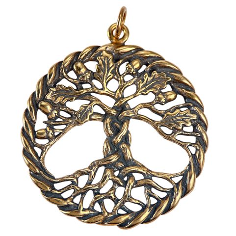 OAK SACRED TREE OF LIFE PENDANT BRONZE