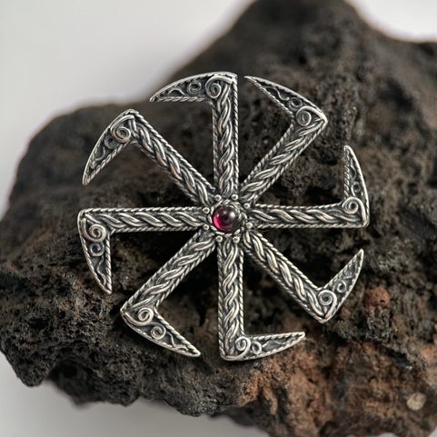 KOLOVRAT, SILVER SLAVIC COLOVRAT PENDANT, AG 925