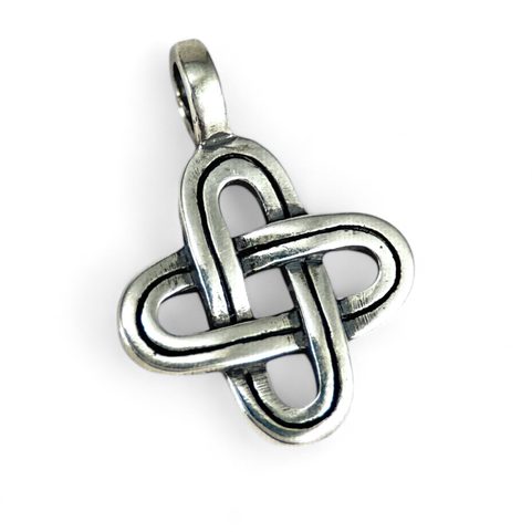 EINZELKNOTEN, ANHÄNGER SILBER 925