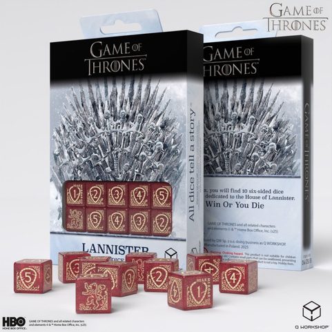 GAME OF THRONES. LANNISTER 10XD6, DICE