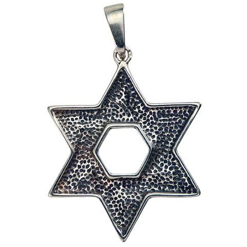 DAVID'S STAR, LARGE PENDANT STERLING SILVER