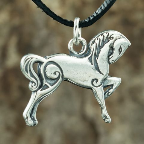 CELTIC HORSE, SILVER PENDANT