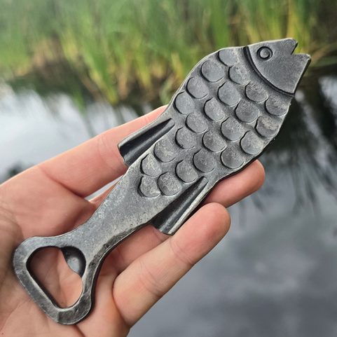 CARP, FORGED BEER OPENER FOR FISHERMEN