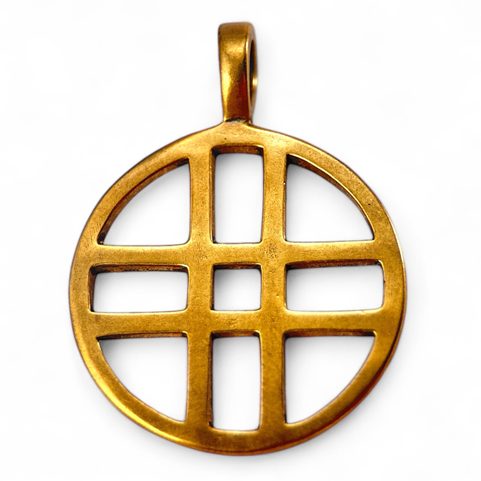 DOUBLE CROSS, BRONZE PENDANT