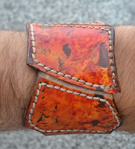 HELIOS, HANDCRAFTED LEATHER WRISTBAND