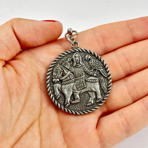 FALCONER, KEYRING ZINC ANTIQUE SILVER